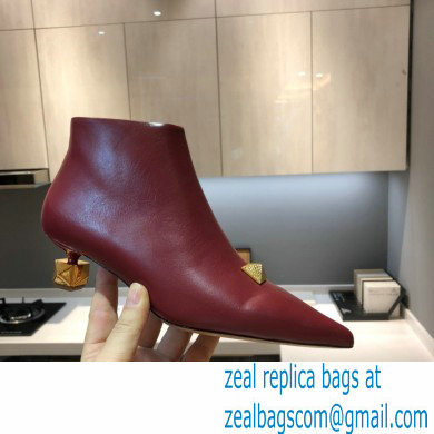 VALENTINO GARAVANI HEEL 4.5CM Roman Stud bootie Red 2021 02 - Click Image to Close