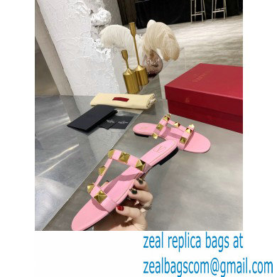 VALENTINO GARAVANI Roman Stud flat SANDALS Pink 2021