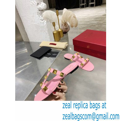 VALENTINO GARAVANI Roman Stud flat SANDALS Pink 2021