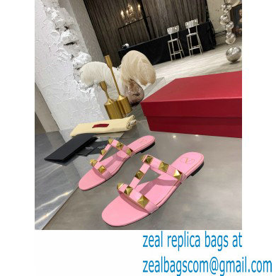 VALENTINO GARAVANI Roman Stud flat SANDALS Pink 2021