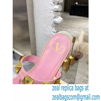 VALENTINO GARAVANI Roman Stud flat SANDALS Pink 2021