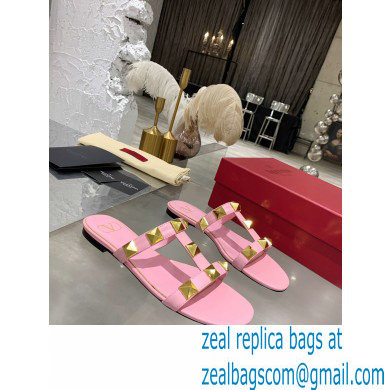 VALENTINO GARAVANI Roman Stud flat SANDALS Pink 2021