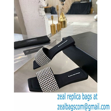 alexander wang crystal slides black