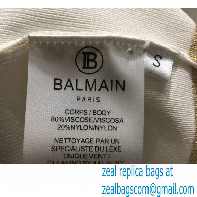 balmain logo print bralette white 2021