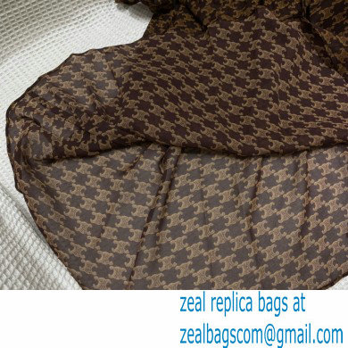 celine Triomphe print dress coffee 2021