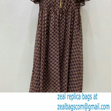 celine Triomphe print dress coffee 2021