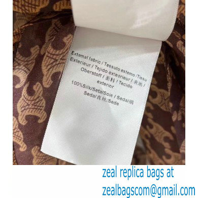 celine Triomphe print dress coffee 2021