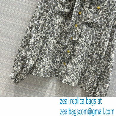 celine daisy print shirt and skirt 2021