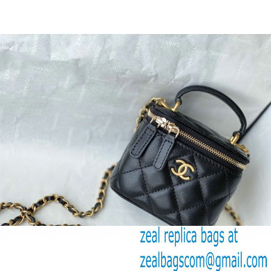 chanel lambskin black SMALL VANITY WITH CHAIN ap2198