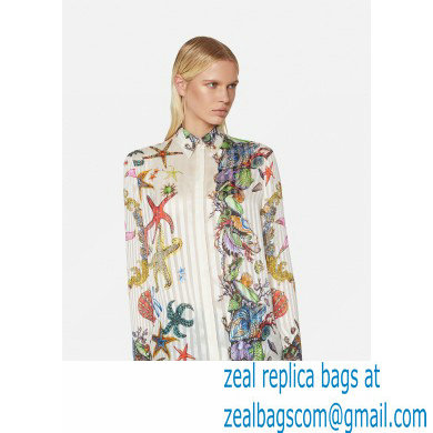 versace starfish print silk shirt 2021 - Click Image to Close