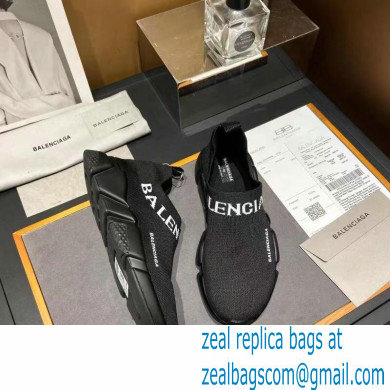 Balenciaga Ankle Logo Knit Sock Speed Trainers Sneakers 01 2021 - Click Image to Close