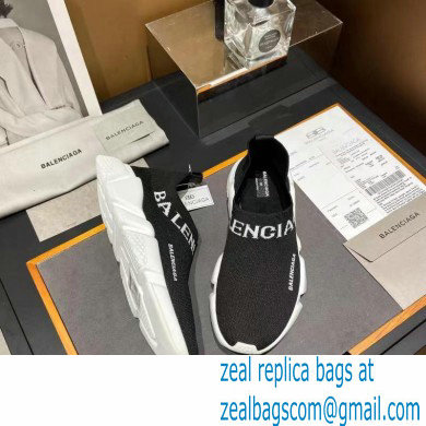 Balenciaga Ankle Logo Knit Sock Speed Trainers Sneakers 02 2021 - Click Image to Close