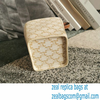 Celine Strap Box Bag in Triompe Canvas white 2021 - Click Image to Close