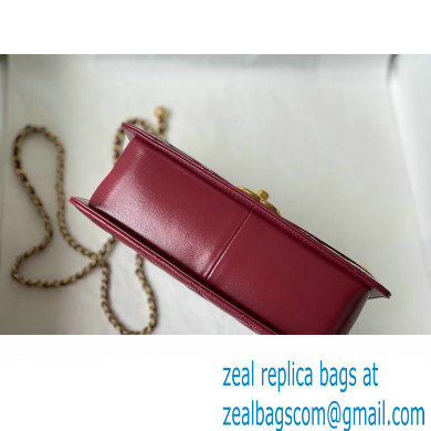 Chanel Calfskin Small Flap Bag AS2649 Burgundy 2021
