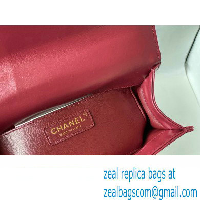 Chanel Calfskin Small Flap Bag AS2649 Burgundy 2021