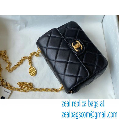Chanel Gold Coin Small Flap Bag AS2693 Black 2021 - Click Image to Close