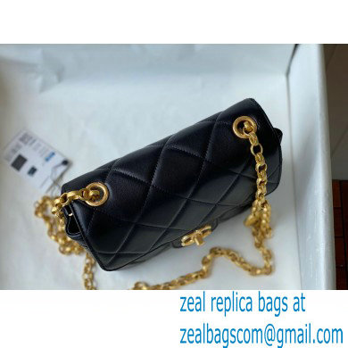 Chanel Gold Coin Small Flap Bag AS2693 Black 2021 - Click Image to Close
