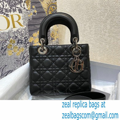 DIOR Black Cannage lambskin LADY DIOR MY ABCDIOR BAG 2021