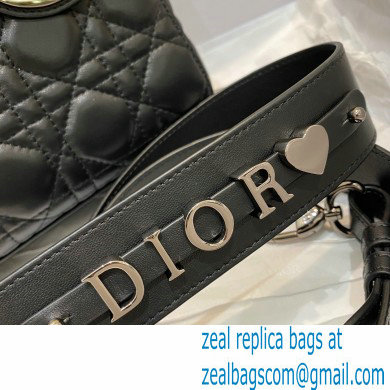 DIOR Black Cannage lambskin LADY DIOR MY ABCDIOR BAG 2021 - Click Image to Close