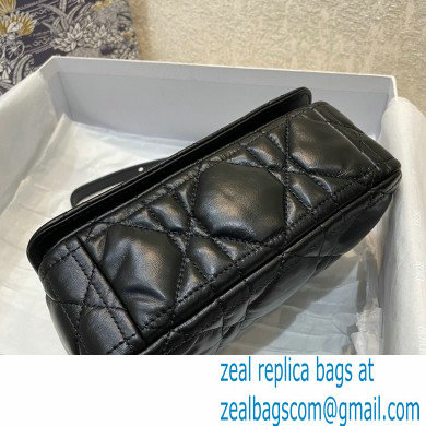 DIOR Black Quilted Macrocannage Calfskin SMALL DIOR CARO BAG - Click Image to Close