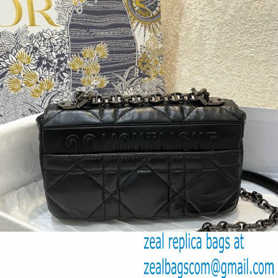 DIOR Black Quilted Macrocannage Calfskin SMALL DIOR CARO BAG - Click Image to Close