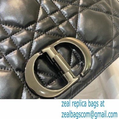 DIOR Black Quilted Macrocannage Calfskin large DIOR CARO BAG