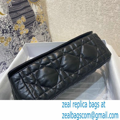 DIOR Black Quilted Macrocannage Calfskin large DIOR CARO BAG