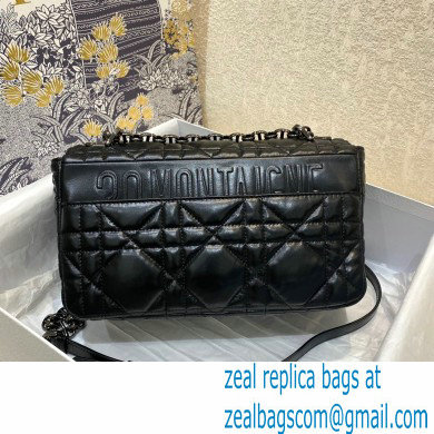 DIOR Black Quilted Macrocannage Calfskin medium DIOR CARO BAG - Click Image to Close