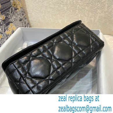 DIOR Black Quilted Macrocannage Calfskin medium DIOR CARO BAG - Click Image to Close
