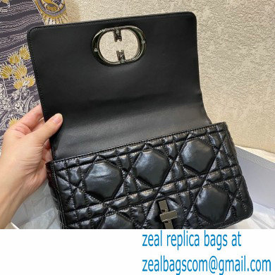 DIOR Black Quilted Macrocannage Calfskin medium DIOR CARO BAG