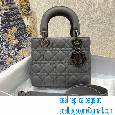 DIOR GRAY Cannage lambskin LADY DIOR MY ABCDIOR BAG 2021