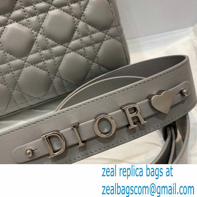 DIOR GRAY Cannage lambskin LADY DIOR MY ABCDIOR BAG 2021 - Click Image to Close