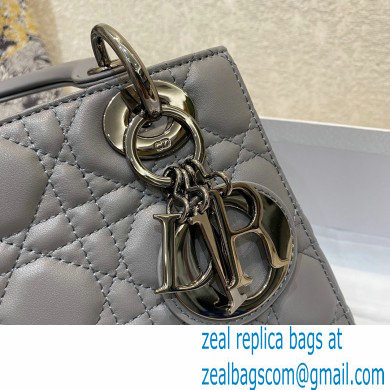 DIOR GRAY Cannage lambskin LADY DIOR MY ABCDIOR BAG 2021 - Click Image to Close