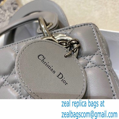 DIOR GRAY Cannage lambskin LADY DIOR MY ABCDIOR BAG 2021 - Click Image to Close