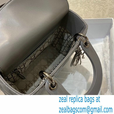 DIOR GRAY Cannage lambskin LADY DIOR MY ABCDIOR BAG 2021