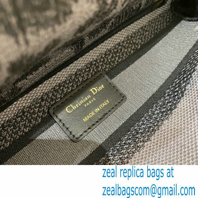 DIOR Gray Mizza Embroidery MEDIUM LADY D-LITE BAG 2021 - Click Image to Close