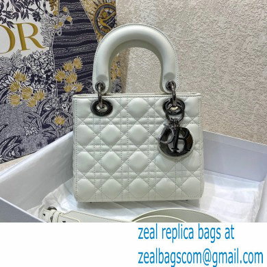 DIOR WHITE Cannage lambskin LADY DIOR MY ABCDIOR BAG 2021 - Click Image to Close