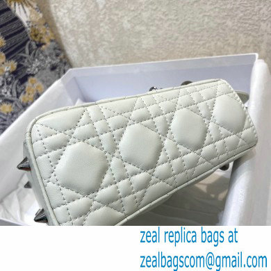 DIOR WHITE Cannage lambskin LADY DIOR MY ABCDIOR BAG 2021 - Click Image to Close