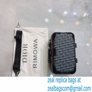 DIOR X RIMOWA BLACK Dior Oblique Aluminum Hand Case