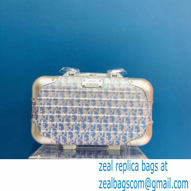 DIOR X RIMOWA BLUE Dior Oblique Aluminum Hand Case