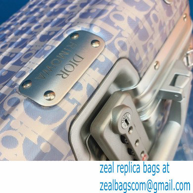 DIOR X RIMOWA BLUE Dior Oblique Aluminum Hand Case