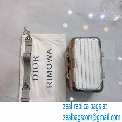 DIOR X RIMOWA Gray Dior Oblique Aluminum Hand Case - Click Image to Close