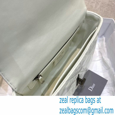 DIOR white Quilted Macrocannage Calfskin medium DIOR CARO BAG - Click Image to Close
