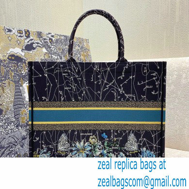 Dior Book Tote Bag in Constellation Embroidery Blue 2021 - Click Image to Close