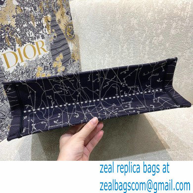 Dior Book Tote Bag in Constellation Embroidery Blue 2021