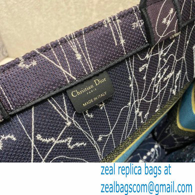 Dior Book Tote Bag in Constellation Embroidery Blue 2021