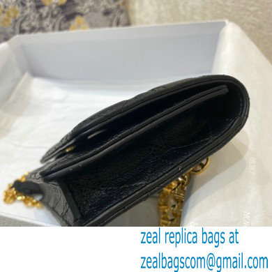 Dior Caro Belt Pouch with Chain Bag Black 2021 - Click Image to Close