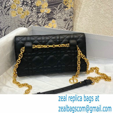 Dior Caro Belt Pouch with Chain Bag Black 2021