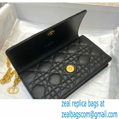 Dior Caro Belt Pouch with Chain Bag Black 2021