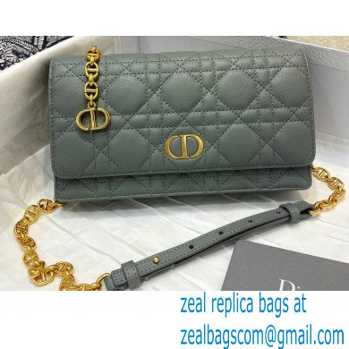 Dior Caro Belt Pouch with Chain Bag Gray 2021